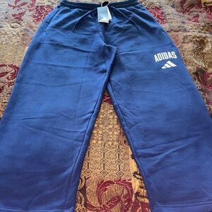 Adidas Three Stripes Fleece Lined Relaxed Sweatpant